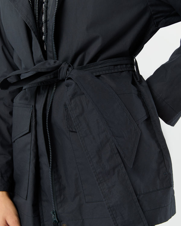 Sid Mashburn Bea Cashpad Jacket In Navy Dry Waxed Poplin