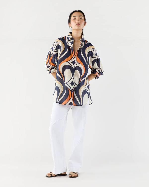 Sid Mashburn Better Than Your Boyfriend's Shirt In Jive Macro Cotton Silk