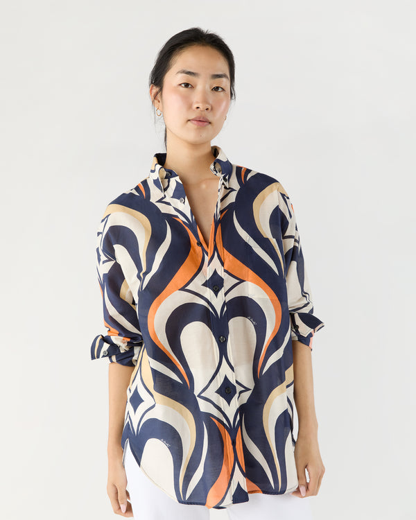 Sid Mashburn Better Than Your Boyfriend's Shirt In Jive Macro Cotton Silk