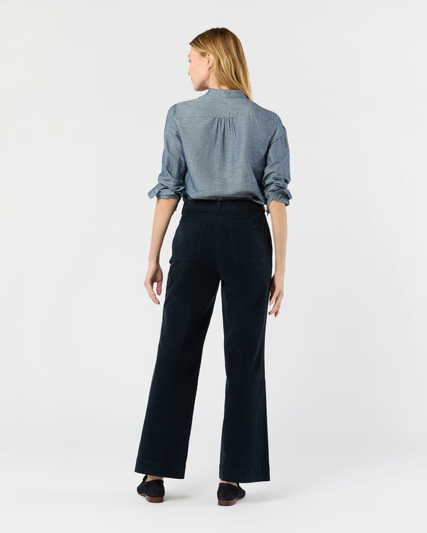 Sid Mashburn Billie Pant In Petrol Stretch Baby Cord