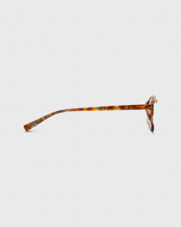 Sid Mashburn Board Stiff Reading Glasses In Spotty Tortoise With Blue