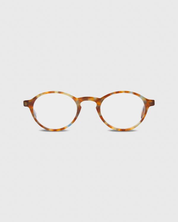 sid mashburn Board Stiff Reading Glasses in Spotty Tortoise with Blue