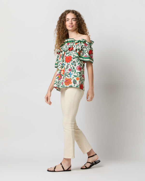 Sid Mashburn Breakfast Top In Dragonflower Mini Summer Popeline