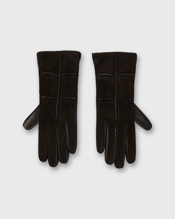 sid mashburn Cashmere-Lined Color Block Gloves in Black Nappa Leather/Suede