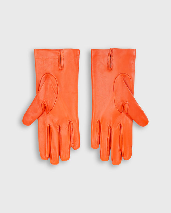 Sid Mashburn Cashmere-Lined Gloves In Orange Leather