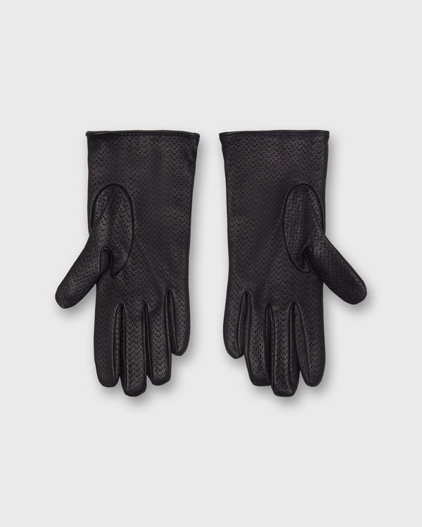Sid Mashburn Cashmere-Lined Perforated Gloves In Navy Nappa Leather