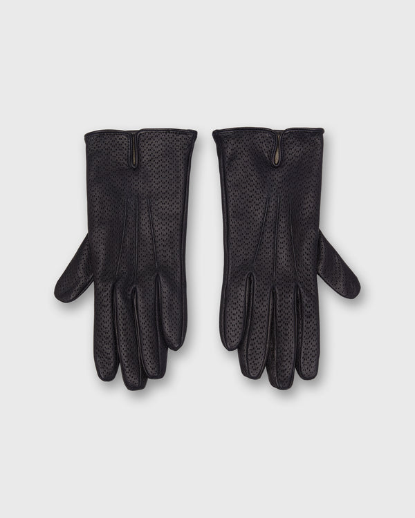 sid mashburn Cashmere-Lined Perforated Gloves in Navy Nappa Leather