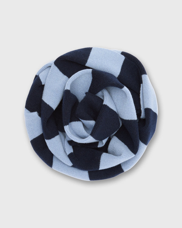 sid mashburn Cashmere Scarf in Heather Sky/Navy Stripe