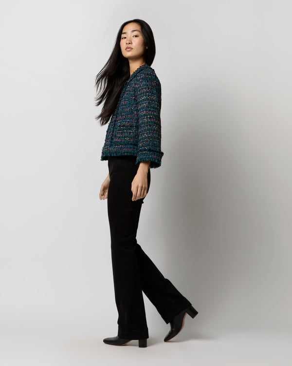 Sid Mashburn Chelsea Jacket In Peacock/Multi Sparkle Tweed