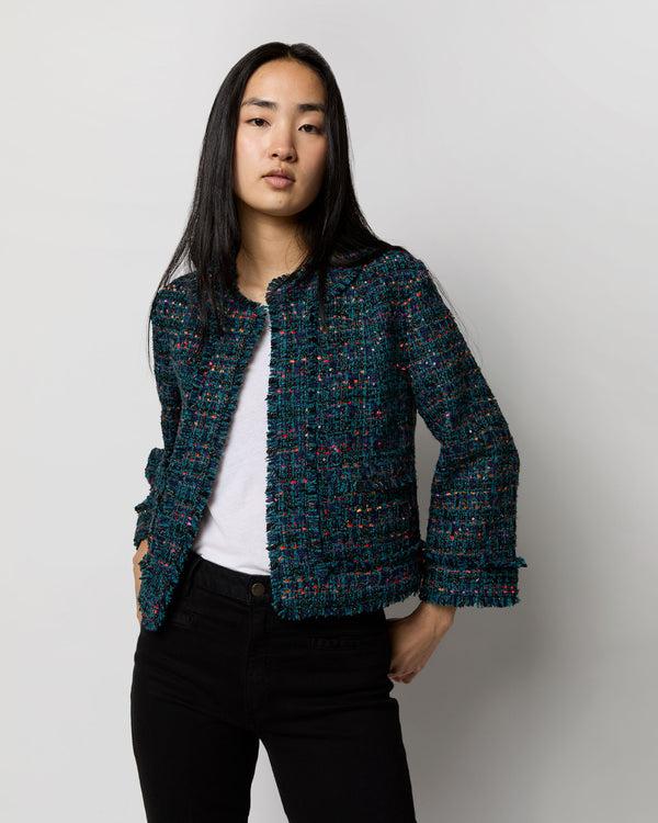 sid mashburn Chelsea Jacket in Peacock/Multi Sparkle Tweed