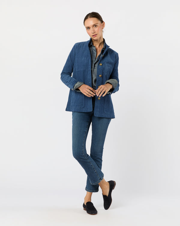 Sid Mashburn Chore Jacket In Dutch Blue Stretch Cord