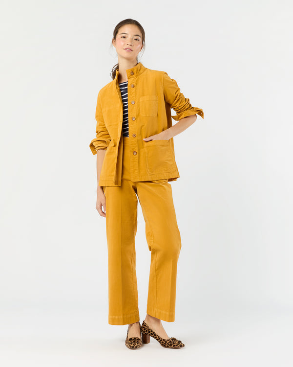 Sid Mashburn Chore Jacket In Gold Stretch Baby Cord