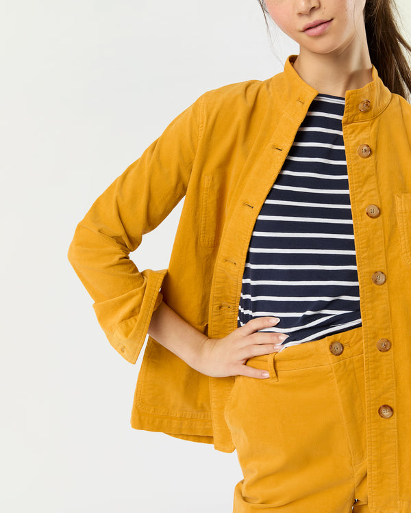 Sid Mashburn Chore Jacket In Gold Stretch Baby Cord