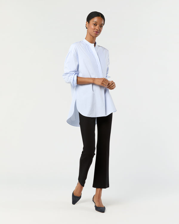 Sid Mashburn Christiane Bib-Front Tunic In Sky Poplin