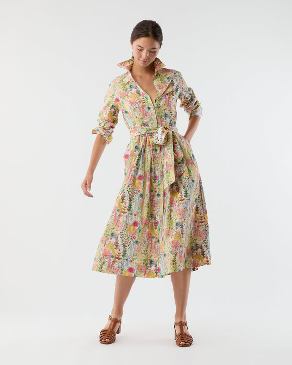 Sid Mashburn Classic Shirtwaist Dress In Multi Tresco Liberty Fabric