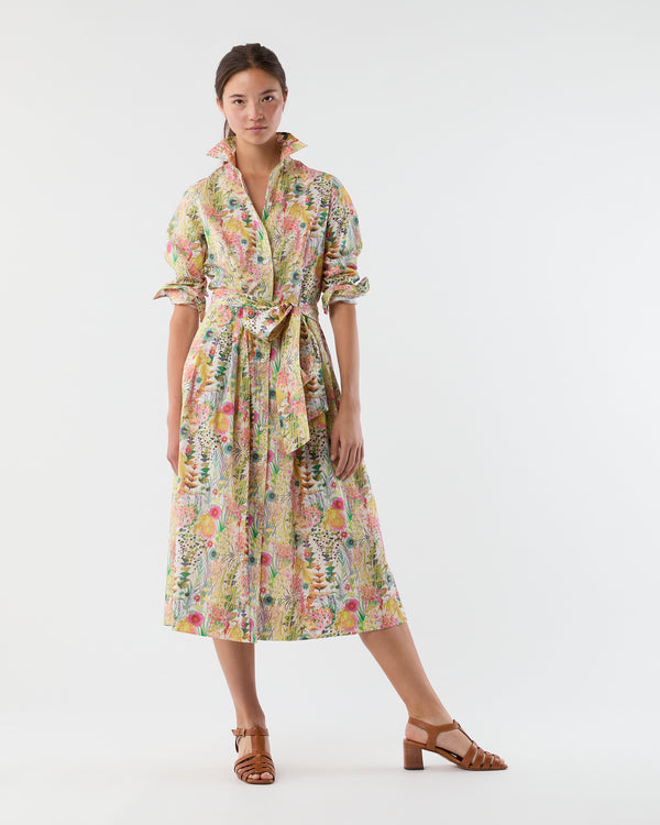sid mashburn Classic Shirtwaist Dress in Multi Tresco Liberty Fabric