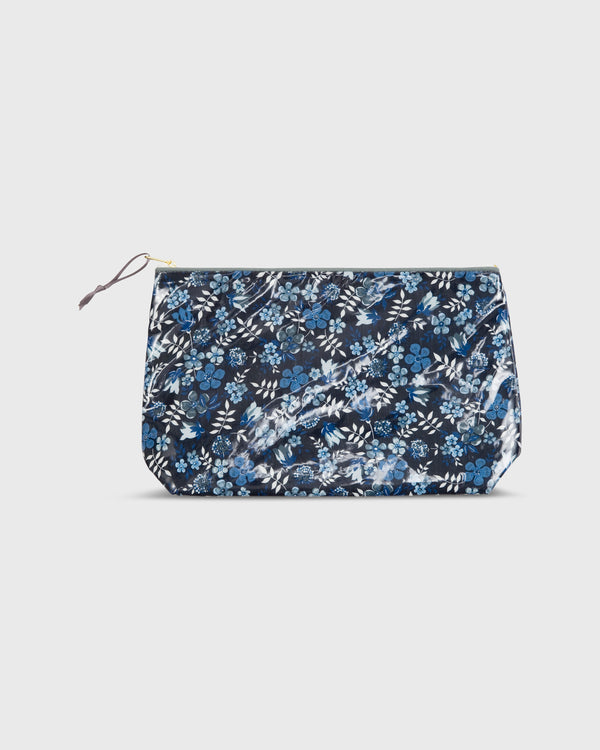 sid mashburn Coated Medium Cosmetic Bag in Blue Edenham Liberty Fabric