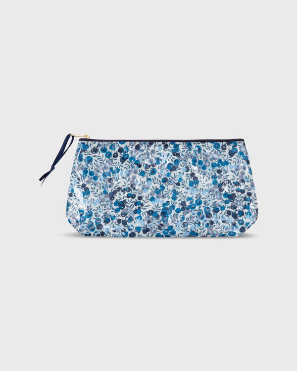 sid mashburn Coated Small Cosmetic Bag in Blue Multi Wiltshire Liberty Fabric