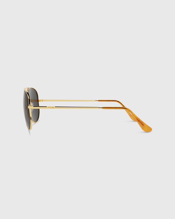 Sid Mashburn Concorde Sunglasses In 23K Gold/American Gray
