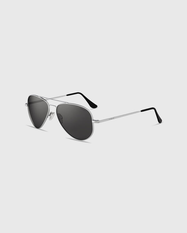 Sid Mashburn Concorde Sunglasses In Matte Chrome/American Gray