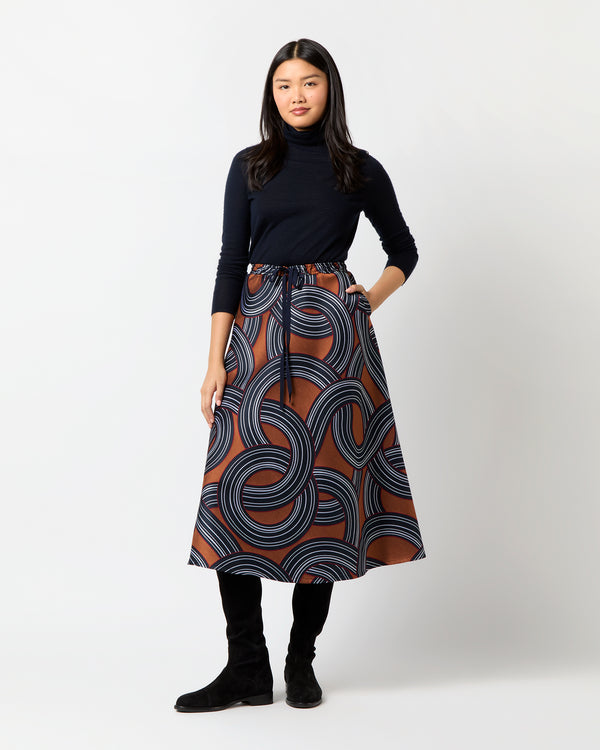 sid mashburn Drawstring Skirt in Montecarlo Jacquard
