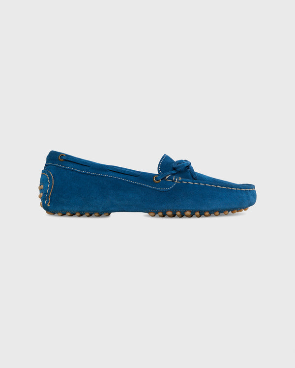 sid mashburn Driving Moccasin in Atlantis Blue Suede