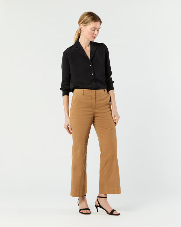 Sid Mashburn Ellis Blouse In Black Silk Crepe De Chine