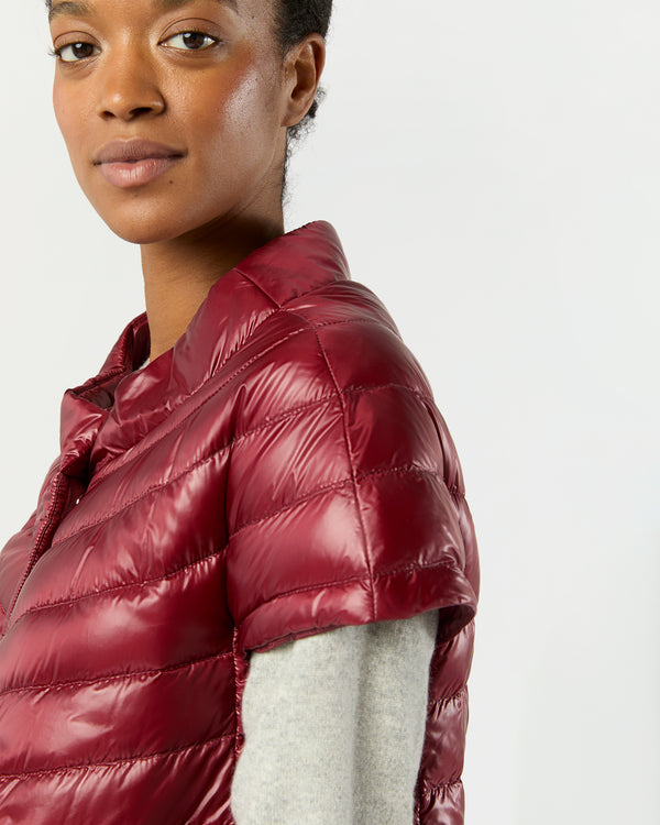 Sid Mashburn Emilia Cap-Sleeve Jacket In Deep Scarlett