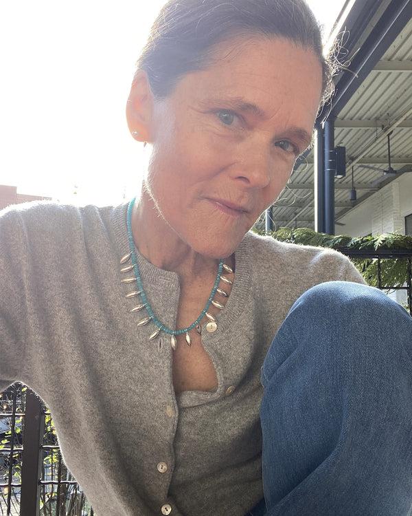 Sid Mashburn Exclusive Petal Necklace In Blue/Sterling