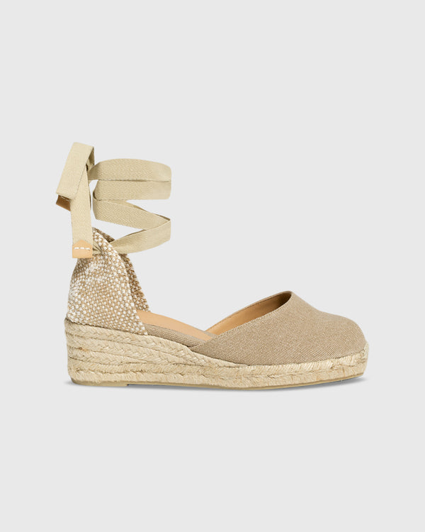 sid mashburn Extra Low Carina Espadrille in Sand Canvas