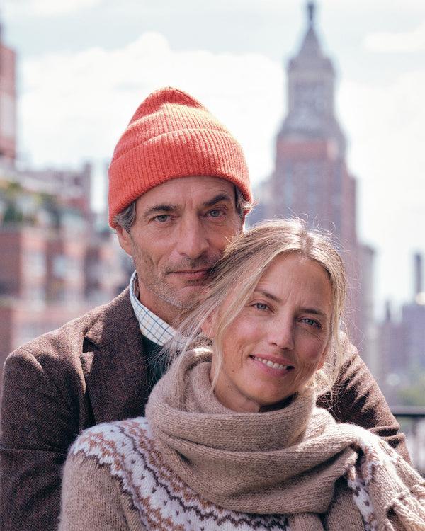 Sid Mashburn Fair Isle Scarf In Camel Donegal Multi Cashmere