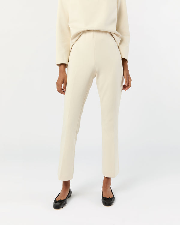 Sid Mashburn Faye Flare Cropped Pant In Bisque Bi-Stretch Tricotine