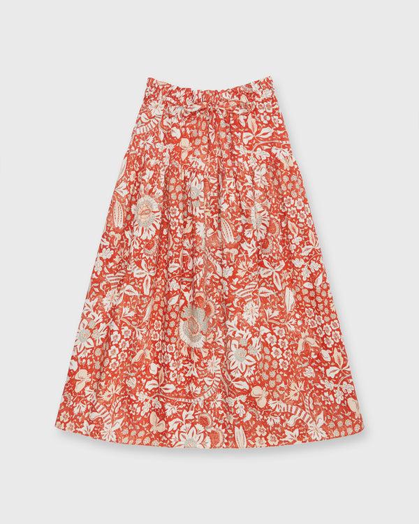 sid mashburn Fernanda Skirt in Orange Blossom Trailing Lotus