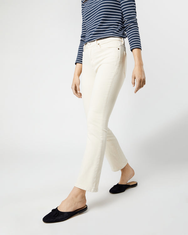 Sid Mashburn Flare Cropped 5-Pocket Jean In Natural Stretch Denim