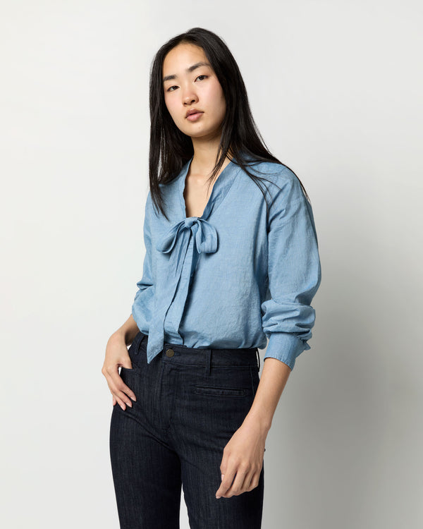 sid mashburn Formby Shirt in Extra Light Washed Cotolino Chambray