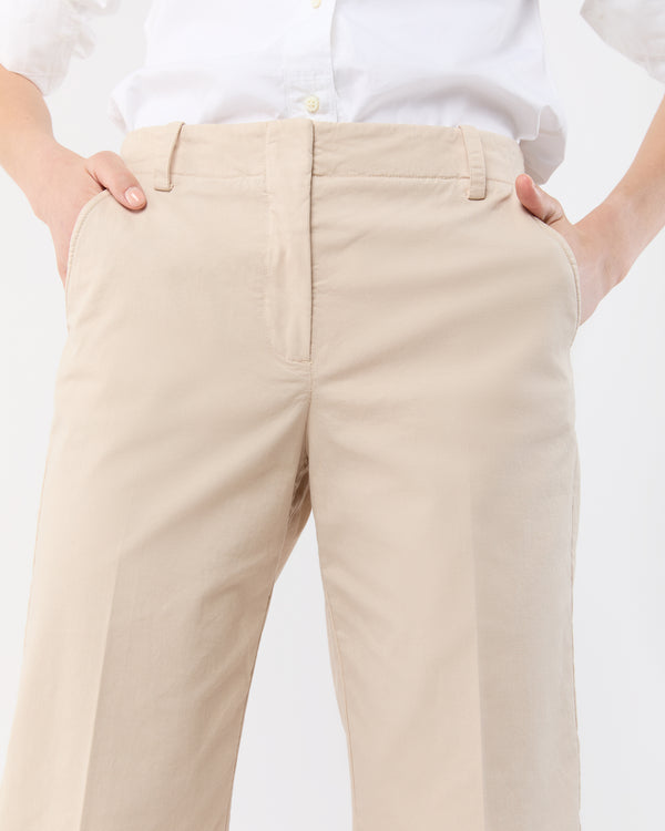 Sid Mashburn Frankie Cropped Pant In Sand Stretch Twill