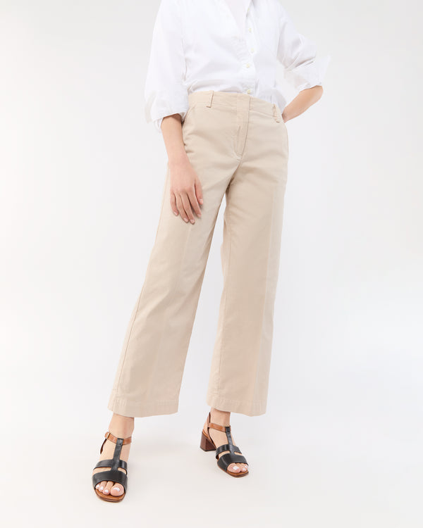 Sid Mashburn Frankie Cropped Pant In Sand Stretch Twill