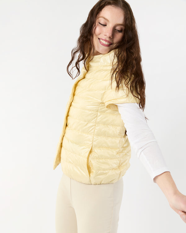 sid mashburn Greta Cap-Sleeve Jacket in Ivory Yellow