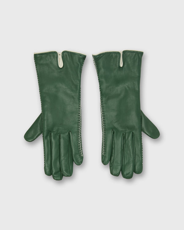 sid mashburn Hand-Stitched Cashmere-Lined Gloves in Green Nappa Leather