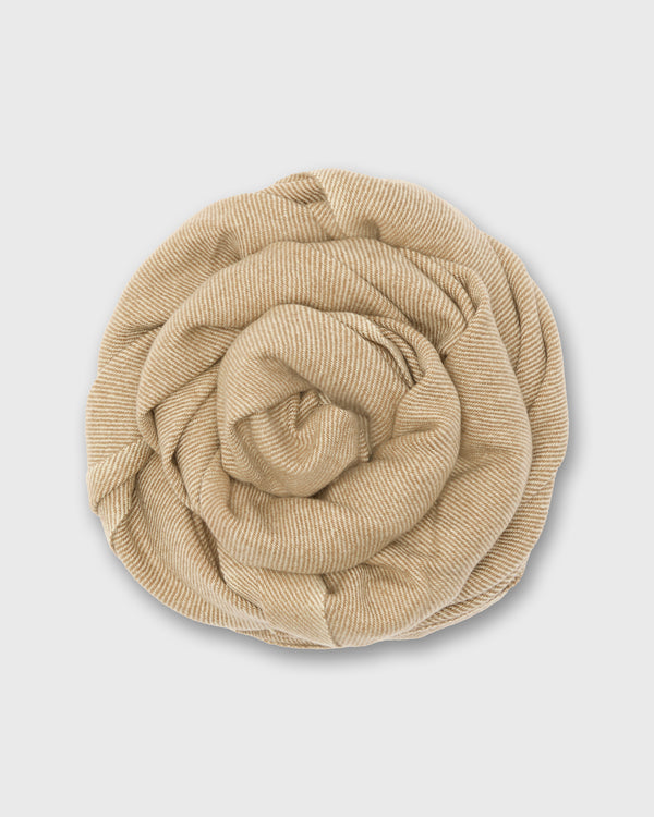 sid mashburn Handwoven Scarf in Camel/Ivory Brushed Cashmere Twill