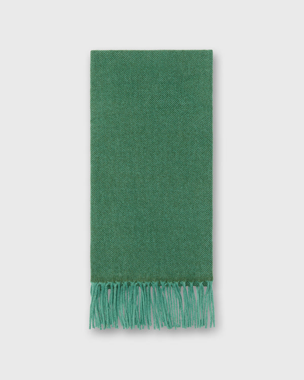 Sid Mashburn Handwoven Scarf In Jade/Forest Green Brushed Cashmere Twill