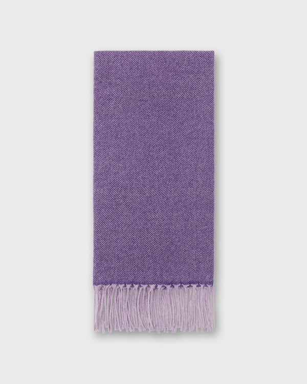 Sid Mashburn Handwoven Scarf In Lavender/Eggplant Brushed Cashmere Twill