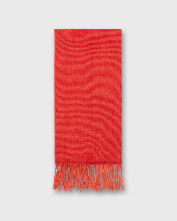 Sid Mashburn Handwoven Scarf In Orange/Red Brushed Cashmere Twill