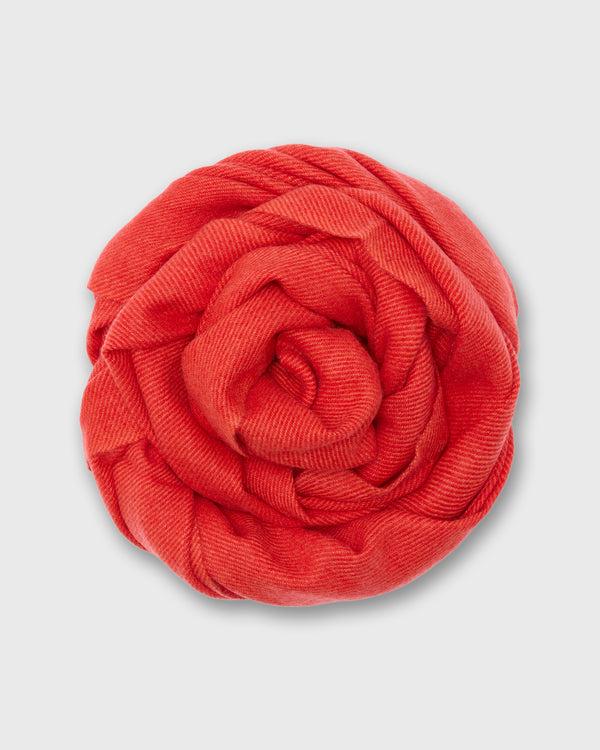 sid mashburn Handwoven Scarf in Orange/Red Brushed Cashmere Twill