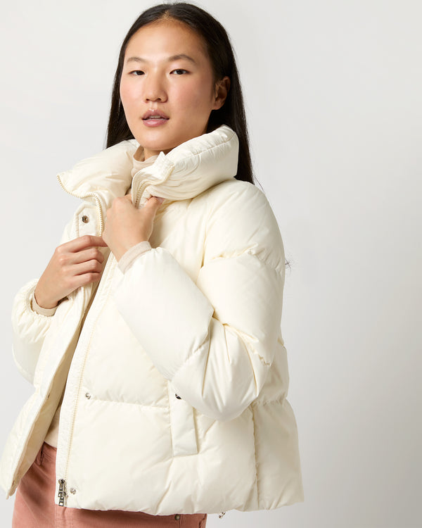 Sid Mashburn Heavy Nylon Quilted Short Jacket In White