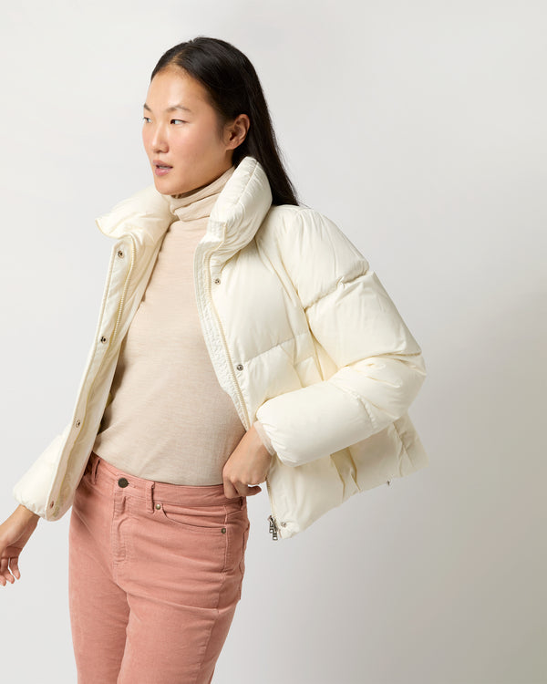 sid mashburn Heavy Nylon Quilted Short Jacket in White