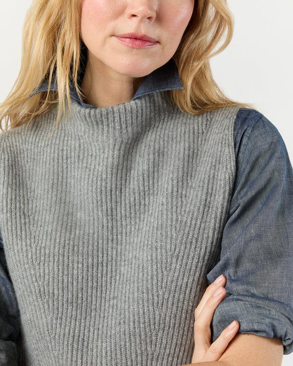 Sid Mashburn Henriette Vest In Mid Heather Grey Cashmere