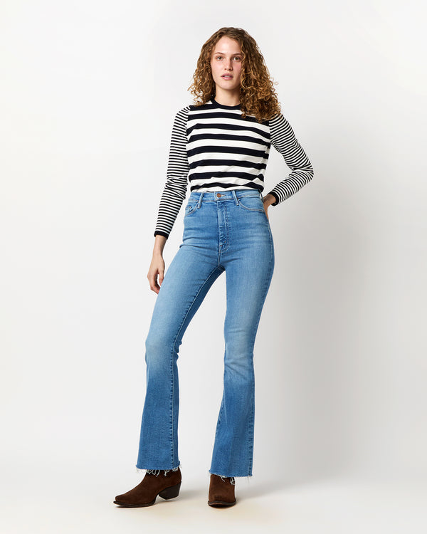 sid mashburn High Waisted Weekender Fray Jean in Read Between The Lines