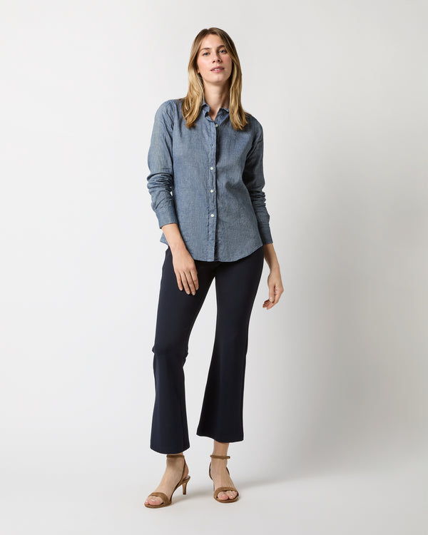Sid Mashburn Icon Shirt In Indigo Cotolino Chambray