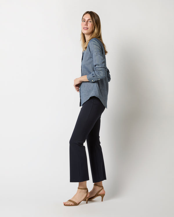 Sid Mashburn Icon Shirt In Indigo Cotolino Chambray